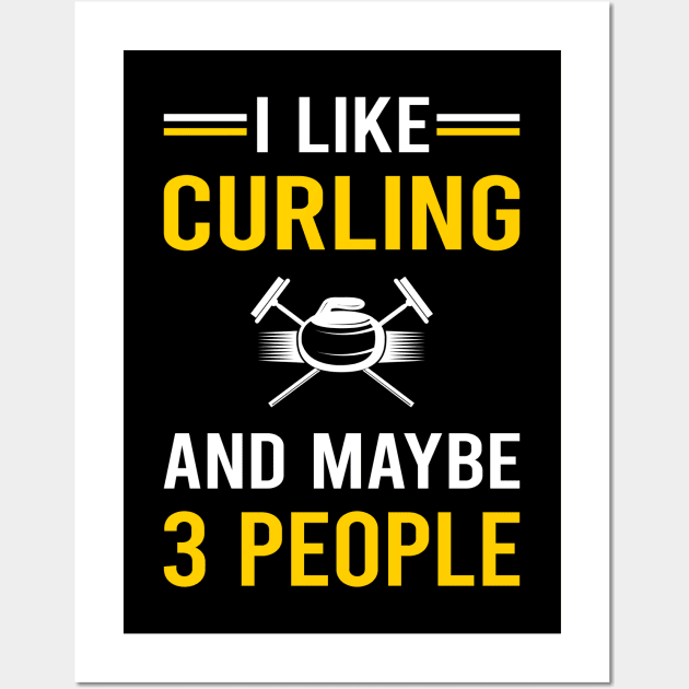 3 People Curling Wall Art by Good Day